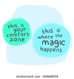 Step Outside Your Comfort Zone (Motivational Quote Vector Art)