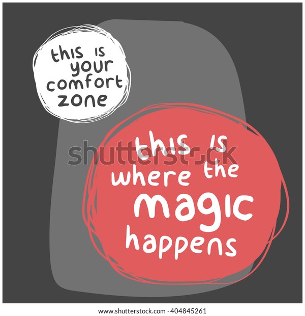 Step Outside Your Comfort Zone Motivational Stock Vector Royalty