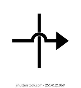 Step Over Icon. Jump, Symbol  Crossing Over. 