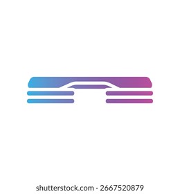 ícone de glifo de cor da plataforma de etapas para projetos digitais e de impressão.  Ícones mínimos de limpeza para aplicativos e sites. Ícones simples modernos para UI UX e branding
