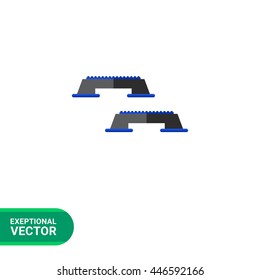 Step platforms flat icon