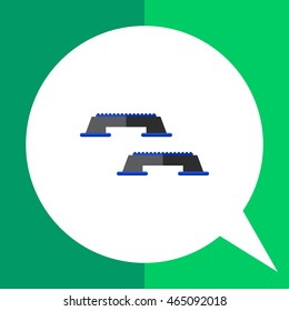 Step platforms flat icon