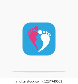 step to pregnant logo design vector template
