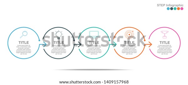 Step process infographic\
vector in circle, EPS10 vector (divided into layers in file)\
,Business icon