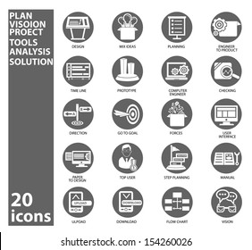 Step to project and Business concept icons,vector