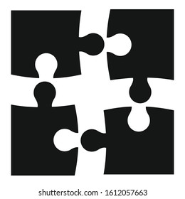 Step puzzle icon. Simple illustration of step puzzle vector icon for web design isolated on white background