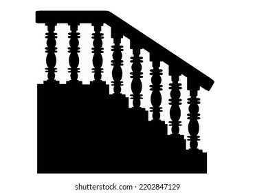 Columnas de barandilla de barrido cemento Ilustración de una columna en el vector