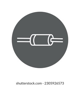 Step recovery diode
 black line icon. Pictogram for web page, mobile app, promo.