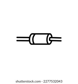 Diodo de recuperación de pasos
(diodo de ajuste) icono de línea negra. Pictograma para página web, aplicación móvil, promoción.