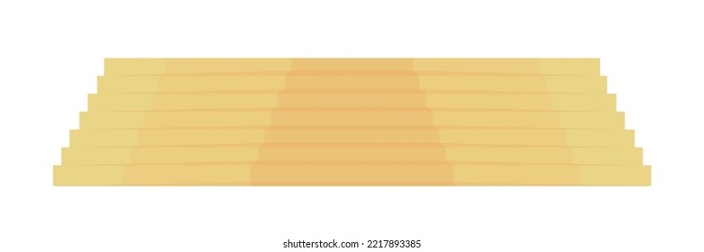 Step seating in gym semi flat color vector object. Spectator places. Editable element. Full sized item on white. Auditorium simple cartoon style illustration for web graphic design and animation