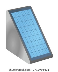 Luz del panel solar del paso. Ilustración vectorial