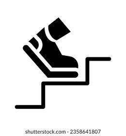 step solid icon illustration vector graphic