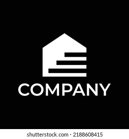 step up stair home vector logo design