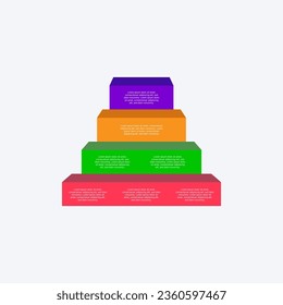 Step structure infographic options stock illustration