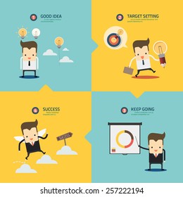 step for success business concept vector