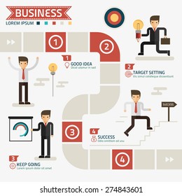 step for success business concept vector