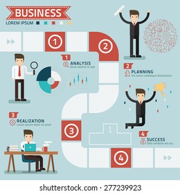step for success business concept vector