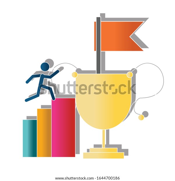 Step Success Icon Concept On White Stock Vector (Royalty Free ...