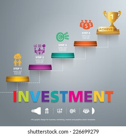 Step to success template modern info graphic design, for business template, marketing, creative templates and graphics vector