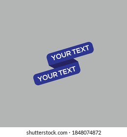 Step text design vector file