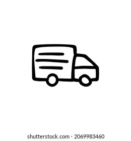 Step-van-Symbol in Vektorgrafik. Logotype - Doodle