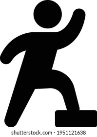 step vector glyph flat icon