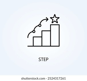 Step Vector, Icon Or Logo Sign Symbol Illustration