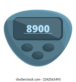 Step watch icon cartoon vector. Sport fitness. Activity screen