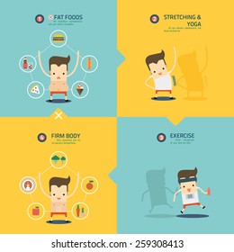 step to weight loss infographic vector