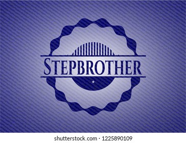 Stepbrother badge with jean texture