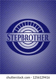 Stepbrother badge with jean texture