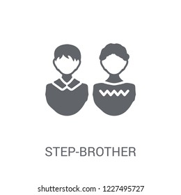 step-brother icon. Trendy step-brother logo concept on white background from Family Relations collection. Suitable for use on web apps, mobile apps and print media.
