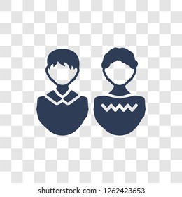 step-brother icon. Trendy step-brother logo concept on transparent background from Family Relations collection