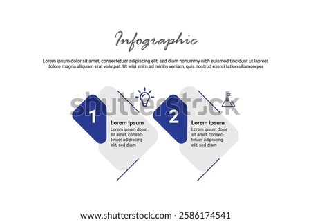 Step-by-Step Business Vision Infographic with Two Stages for Effective Strategy and Planning.