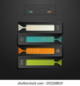 Step-by-step. Colour 3D illustration. With shadows on a colored background.