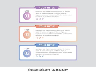 Step-by-step diagram of the gradient information, which can be used in a business briefing.