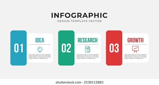 Step-by-Step Infographic Layout with Icons for Business Presentation