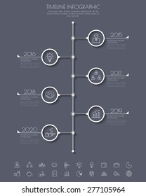 StepDesign clean number timeline template/graphic or website
