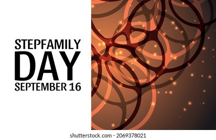 stepfamily day. Design suitable for greeting card poster and banner