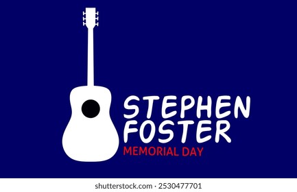 Stephen Foster Memorial Day, with guitar silhouette, January 13