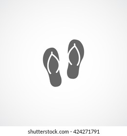 Step-Ins beach Flat Icon On White Background