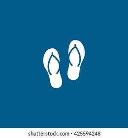 Step-Ins Beach Line Icon On Blue Background