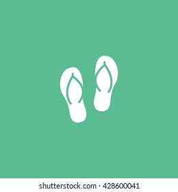 Step-Ins Icon On Green Background