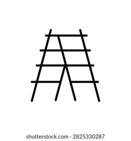 Stepladder Construction Ladder icon vector symbol illustration