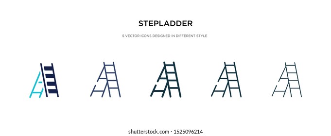 stepladder icon in different style vector illustration. two colored and black stepladder vector icons designed in filled, outline, line and stroke style can be used for web, mobile, ui