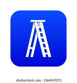 Stepladder icon digital blue for any design isolated on white vector illustration