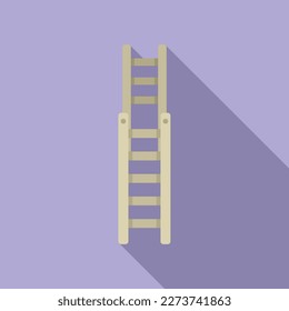 Stepladder icon flat vector. Construction stand. Portable tool