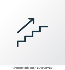 Stepladder icon line symbol. Premium quality isolated steps up element in trendy style.