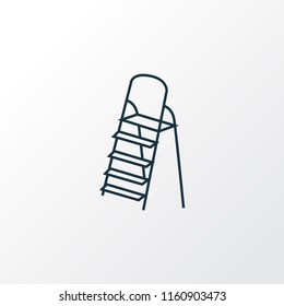 Stepladder icon line symbol. Premium quality isolated stairs element in trendy style.