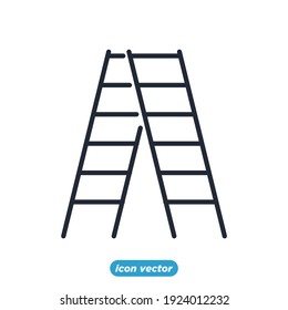 stepladder icon. stepladder symbol template for graphic and web design collection logo vector illustration